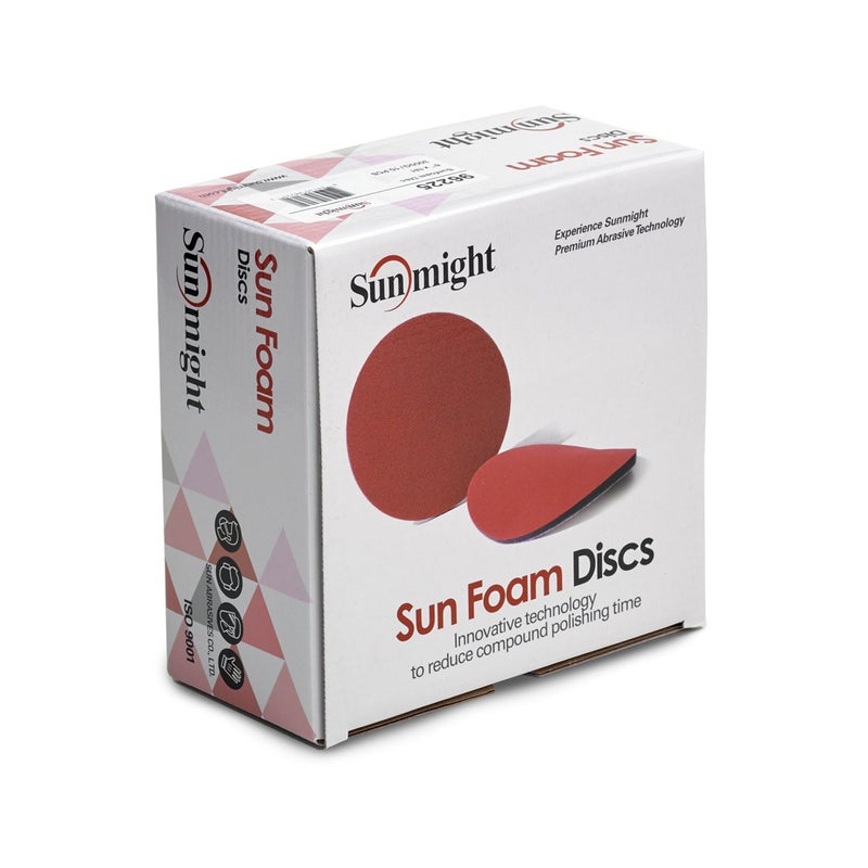 Sunmight Sunfoam Grip No Hole 6 Inch Sanding Discs - 5000 Grit Wet Dry Sandpaper for Car Paint, Headlight, Metal, Wood - Hook & Loop for Orbital & DA Sanders - Polishing & Finishing Abrasive (10 Pcs) - Image 1